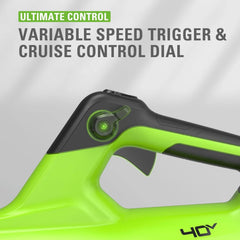 Greenworks 40V Trubrushless? Axial Blower (160 MPH / 700 CFM), 8.0ah Battery and Charger Included