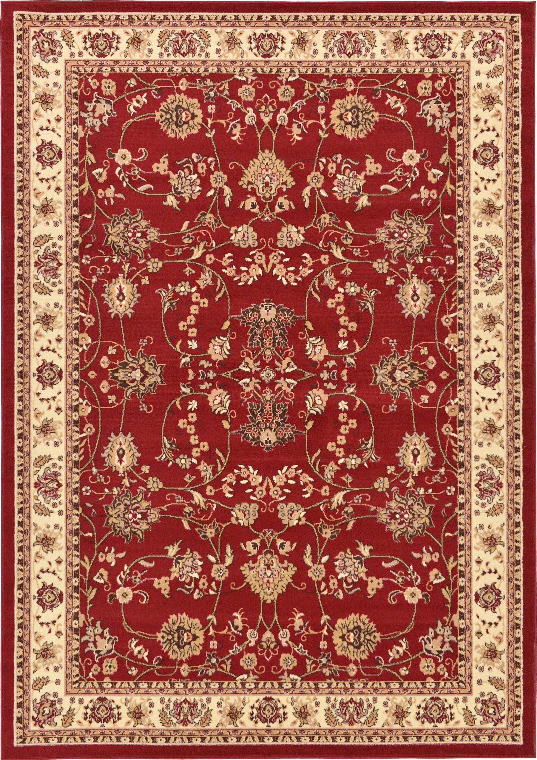 Unique Loom Washington Sialk Hill Area Rug - 7' x 10' Burgundy