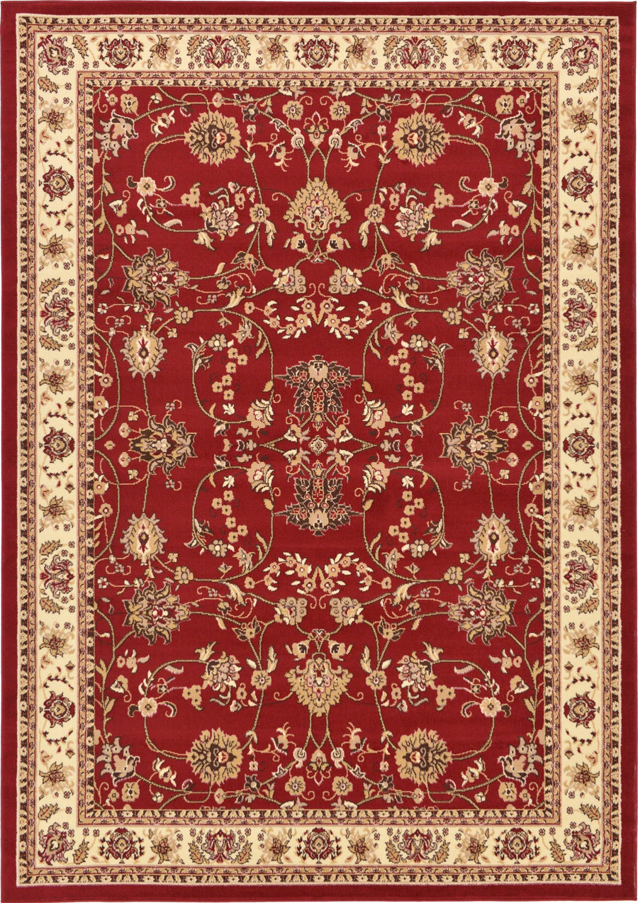 Unique Loom Washington Sialk Hill Area Rug - 7' x 10' Burgundy