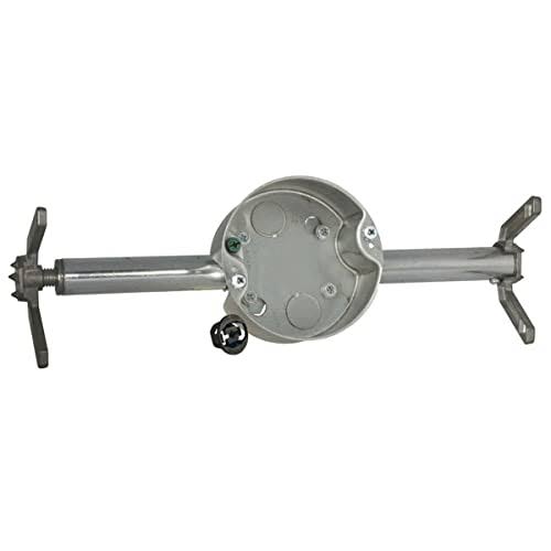 Hubbell Raco 936 4 in. Round Retro-Brace Ceiling Fan-Rated Support 4 in Gray